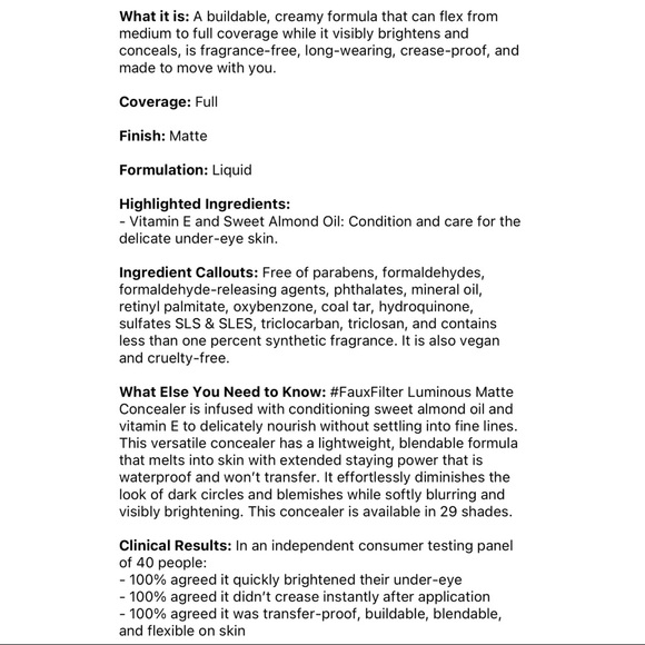 HUDA BEAUTY Makeup Nwt Huda Beauty Fauxfilter Luminous Matte Concealer In Yogurt Drops